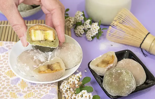 Mochis banane et beurre de cacahuètes
